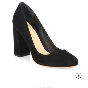 Black suede block heels - loeffler randall